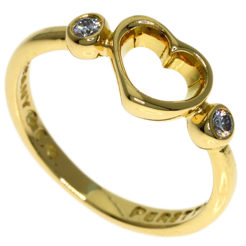 TIFFANY 18k Gold Diamond Heart Ring